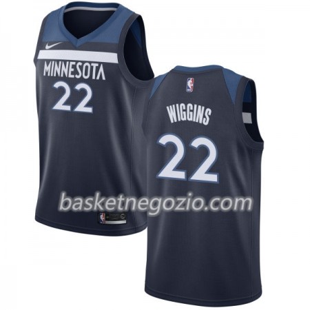 Canotte Uomo Minnesota Timberwolves Andrew Wiggins 22 Nike 2017-18 Navy Swingman